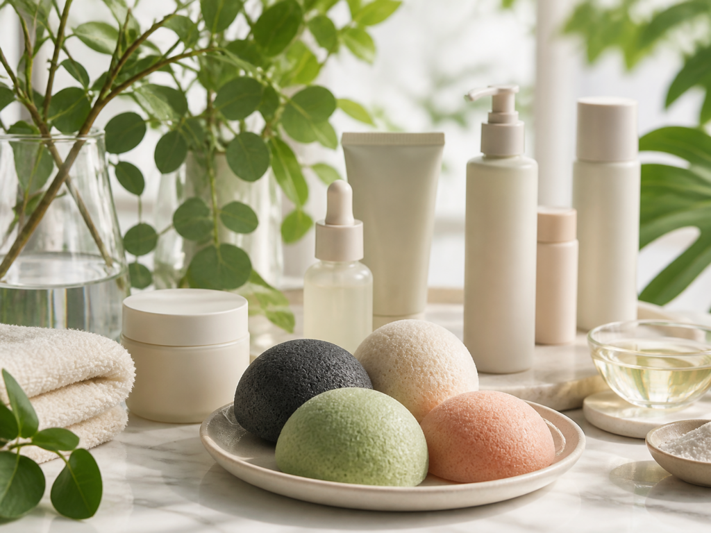 Beauty and skincare brand konjac application