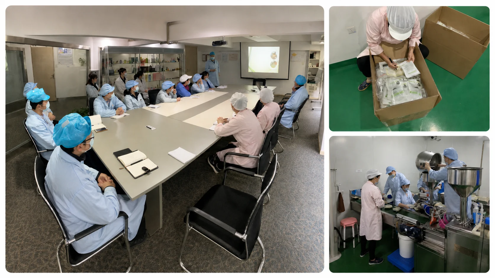 Quality team training, packaging inspection and in-process factory inspection