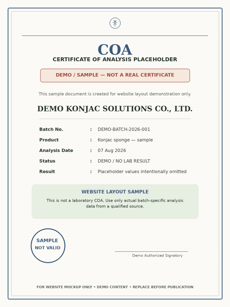 DEMO placeholder artwork: COA - DEMO Placeholder