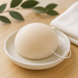 Natural konjac sponge on dish — SAMPLE preview image