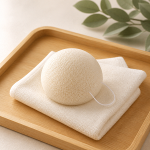 Natural konjac sponge top view — SAMPLE preview image