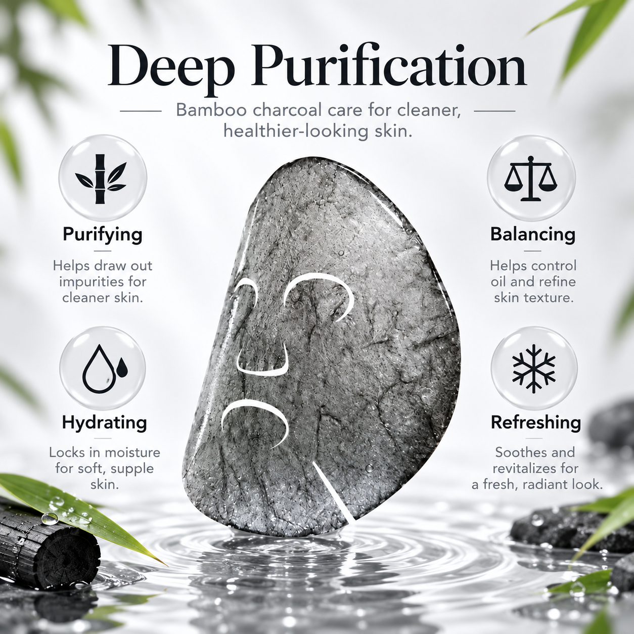 Bamboo Charcoal Konjac Gel Face Mask - Image 8