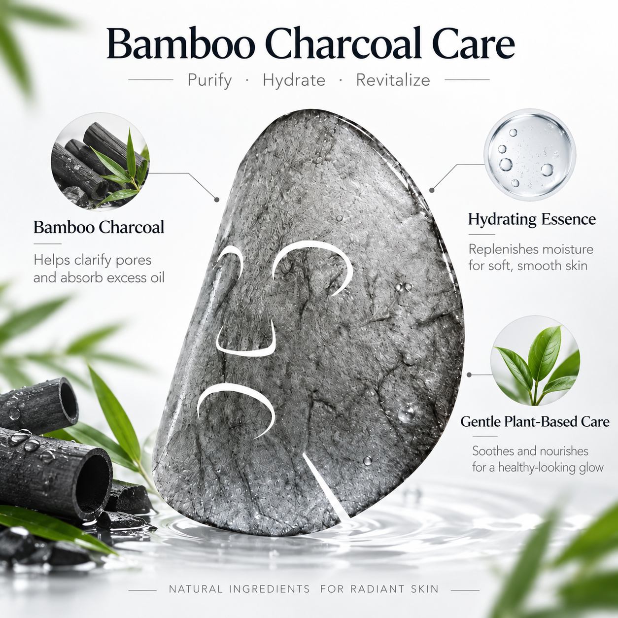 Bamboo Charcoal Konjac Gel Face Mask - Image 6