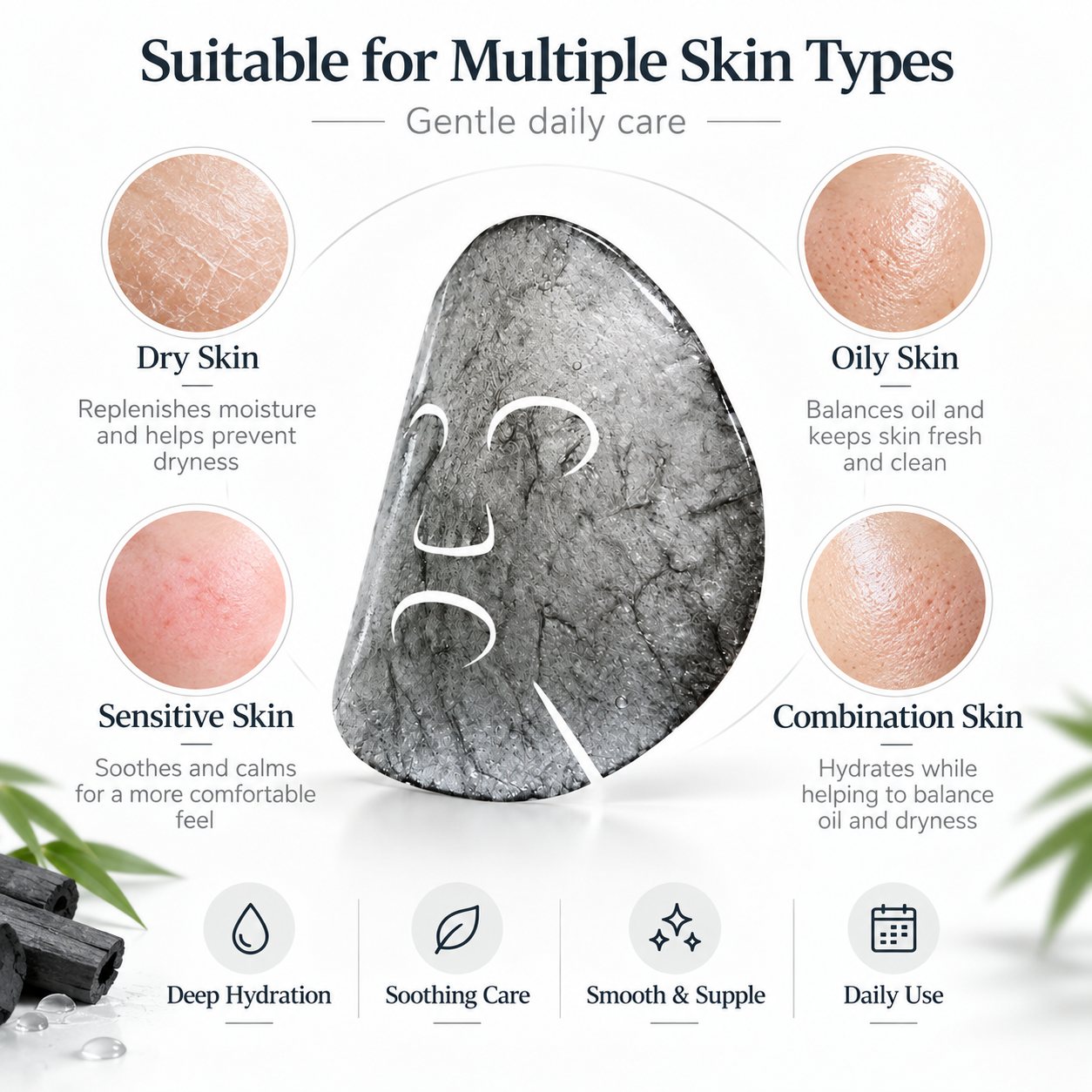 Bamboo Charcoal Konjac Gel Face Mask - Image 5