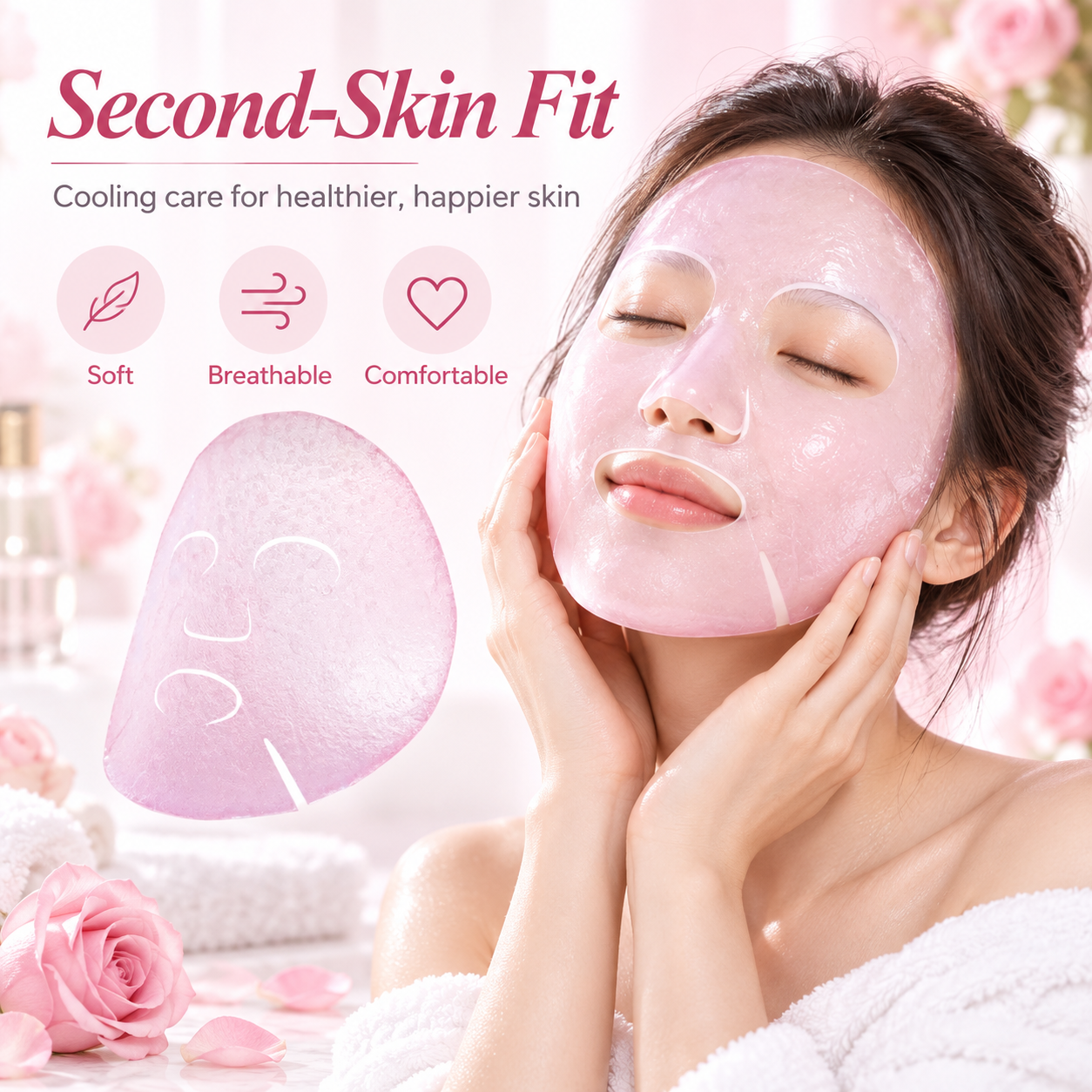 Rose Konjac Gel Face Mask - Image 7