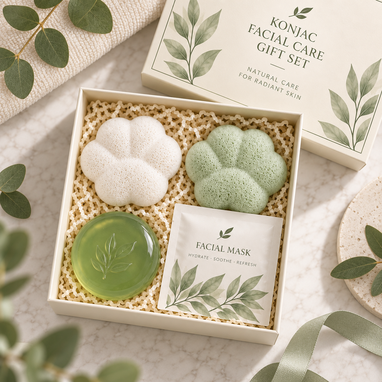 Konjac Facial Care Gift Set - Image 9