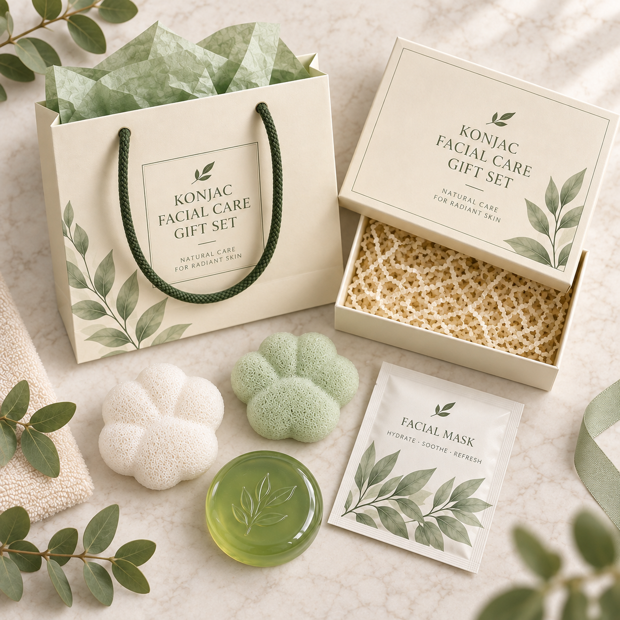 Konjac Facial Care Gift Set - Image 5