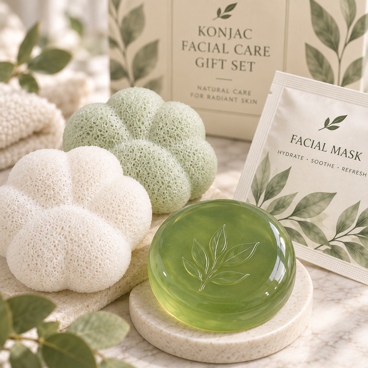 Konjac Facial Care Gift Set - Image 7
