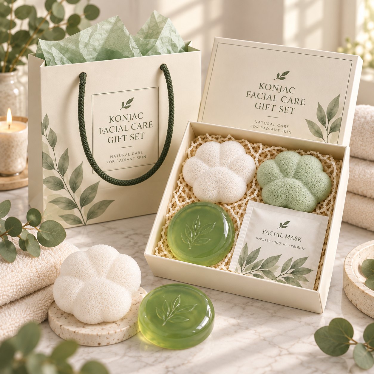 Konjac Facial Care Gift Set - Image 2