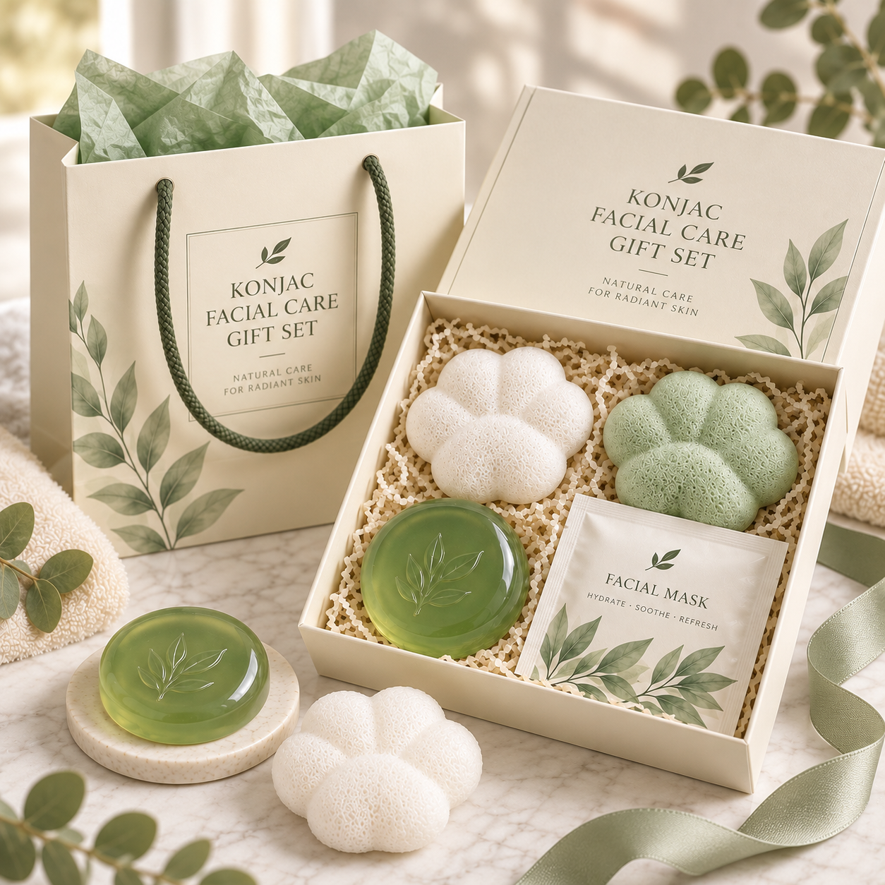 Konjac Facial Care Gift Set - Image 3