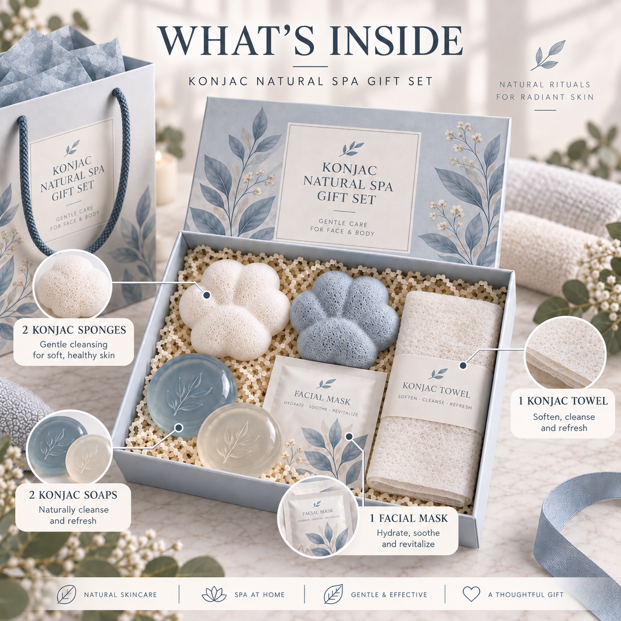 Konjac Natural Spa Gift Set - Image 2