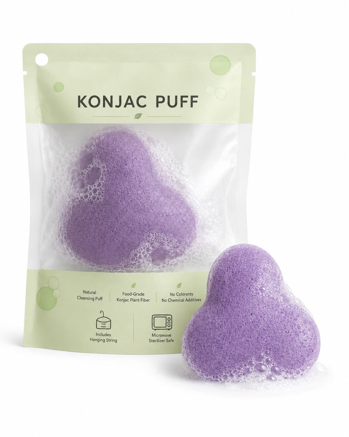 Purple Konjac Cleansing Puff - Image 4