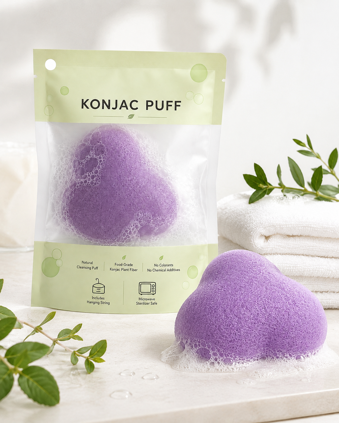 Purple Konjac Cleansing Puff - Image 6
