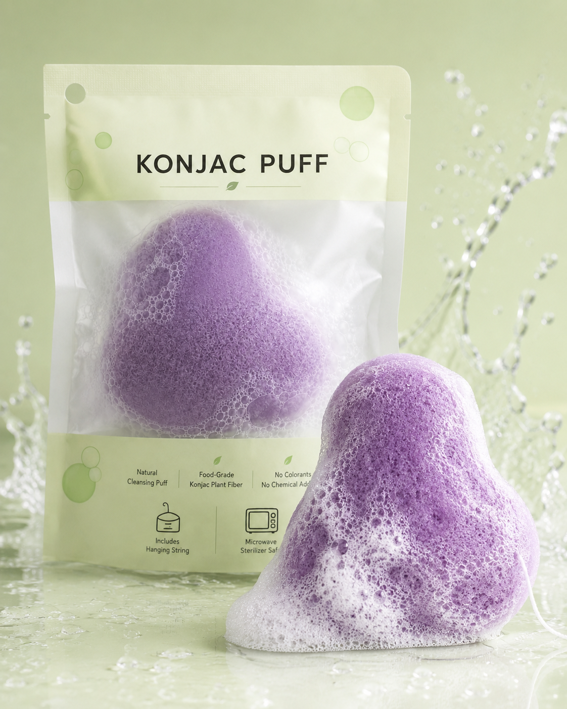Purple Konjac Cleansing Puff - Image 7