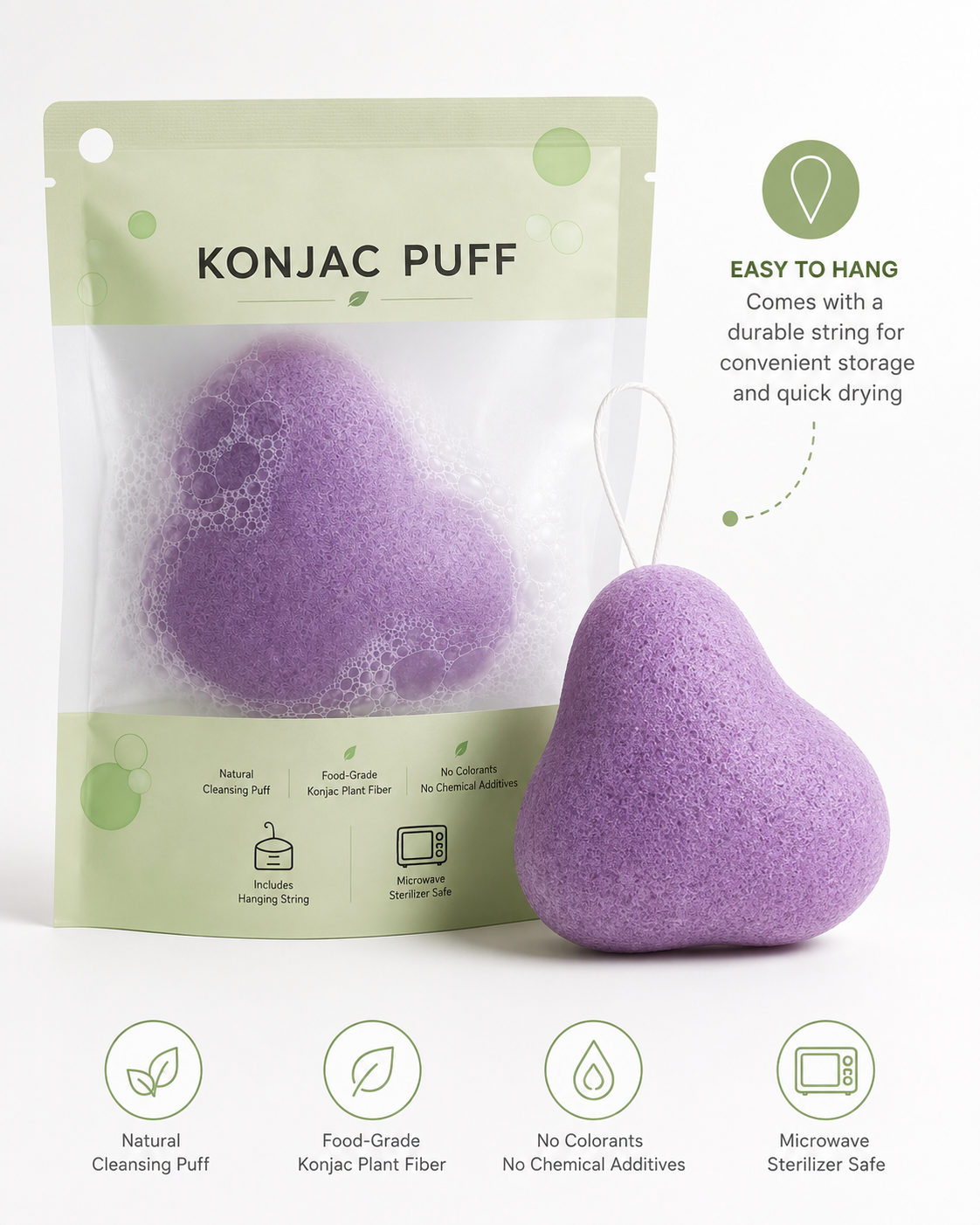 Purple Konjac Cleansing Puff - Image 8