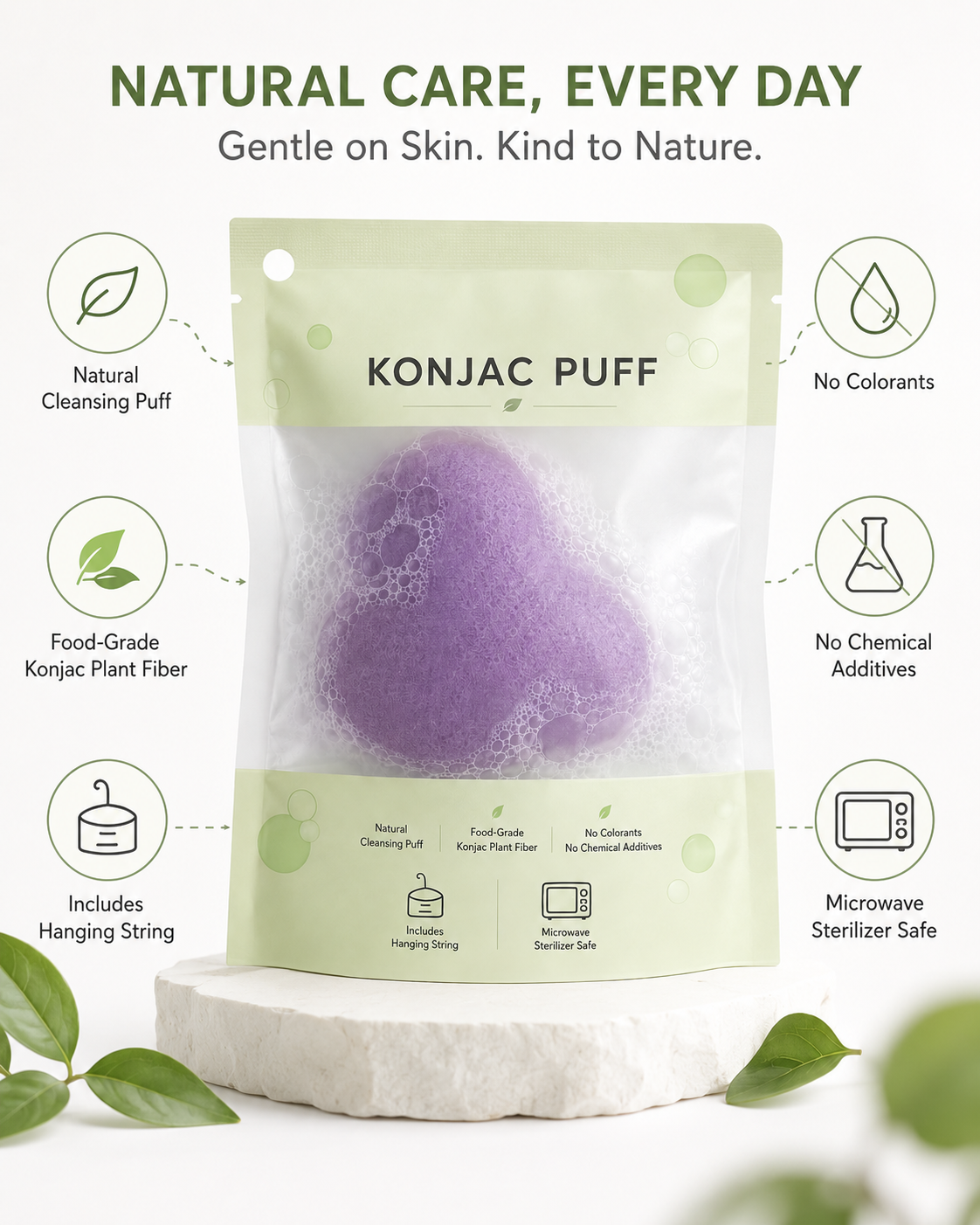 Purple Konjac Cleansing Puff - Image 9